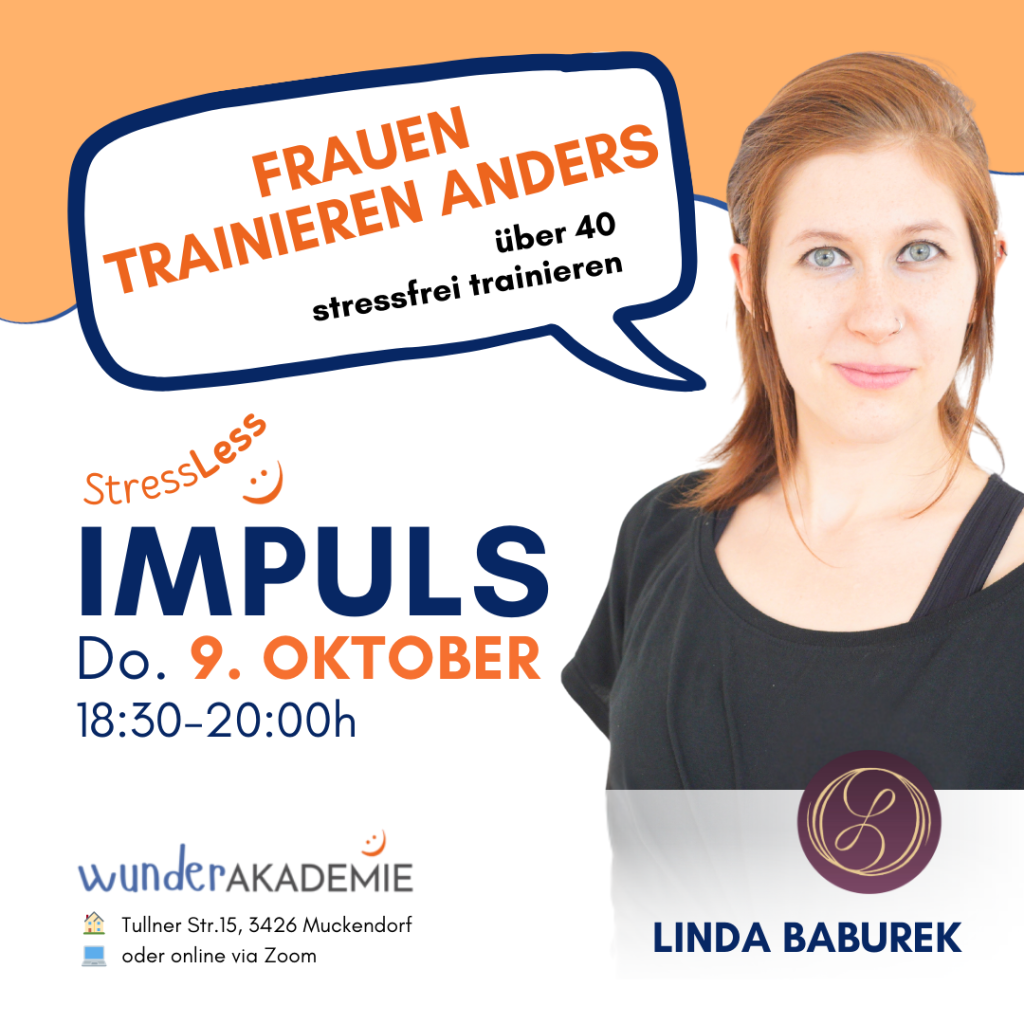 StressLessImpuls-Oktober-Linda Baburek - Frauen trainieren anders - wunderakademie