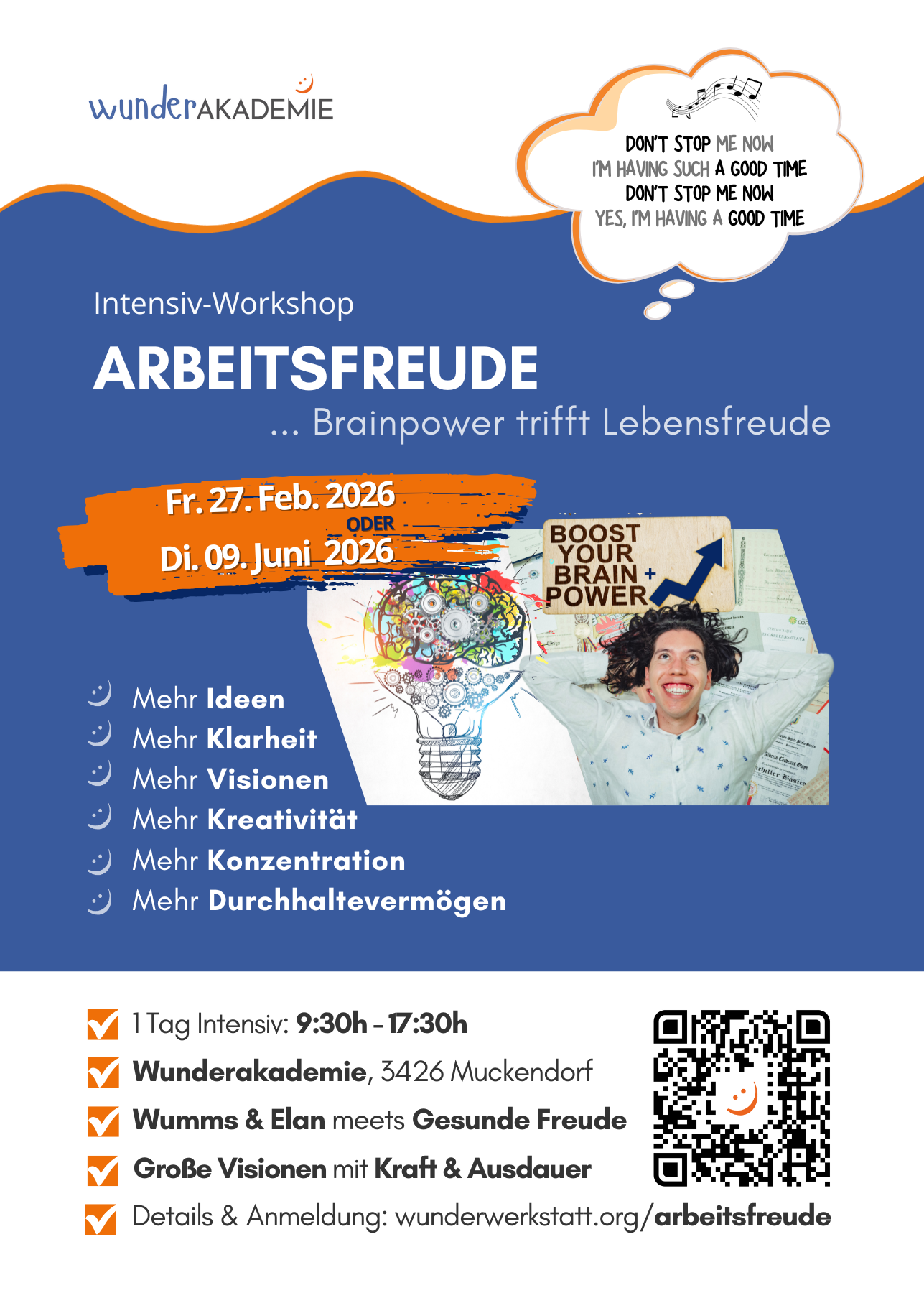 ARbeitsfreude-Brainpower trifft Lebensfreude - Wunderwerkstatt - Wunderakademie - Basisworkshop